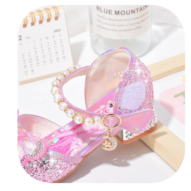 Giày công chúa Elsa cao gót cho bé gái 3-7 tuổi - mẫu mới 2024