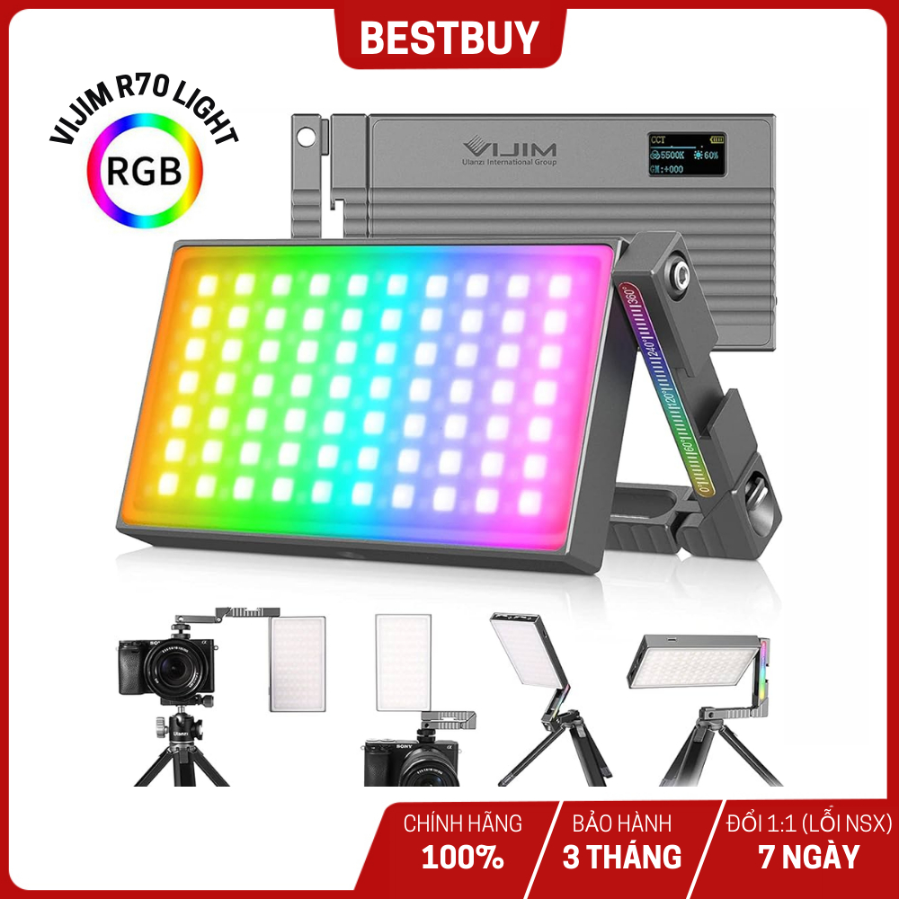 VIJIM R70 RGB - Đèn LED Đổi Màu RGB (2700-8500K) | Hàng Chính Hãng