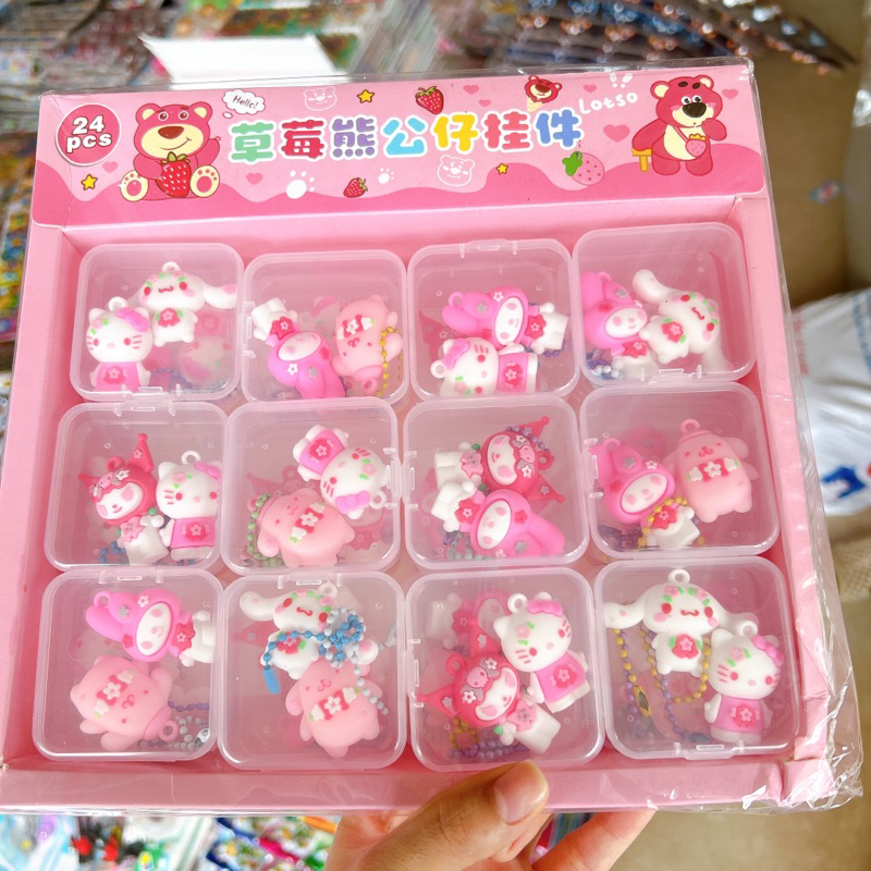 Khay 24 hộp Phụ kiện Mèo Kitty đáng yêu xinh xỉu