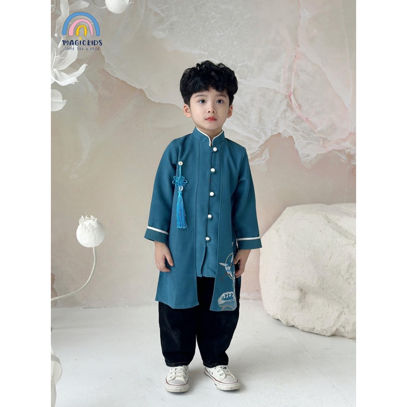 áo dài nam 8-26 kg vải Nhung lì