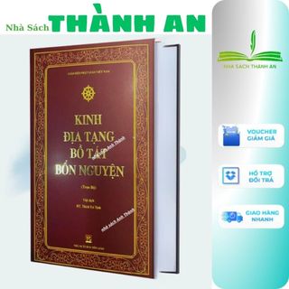 Sách - Kinh địa tạng bồ tát bổn nguyện ( bìa da , ép kim vàng )