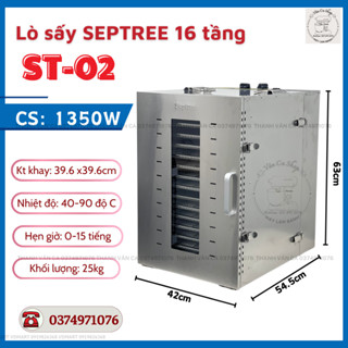 Lò sấy thực phẩm SEPTREE 16 tầng cố định