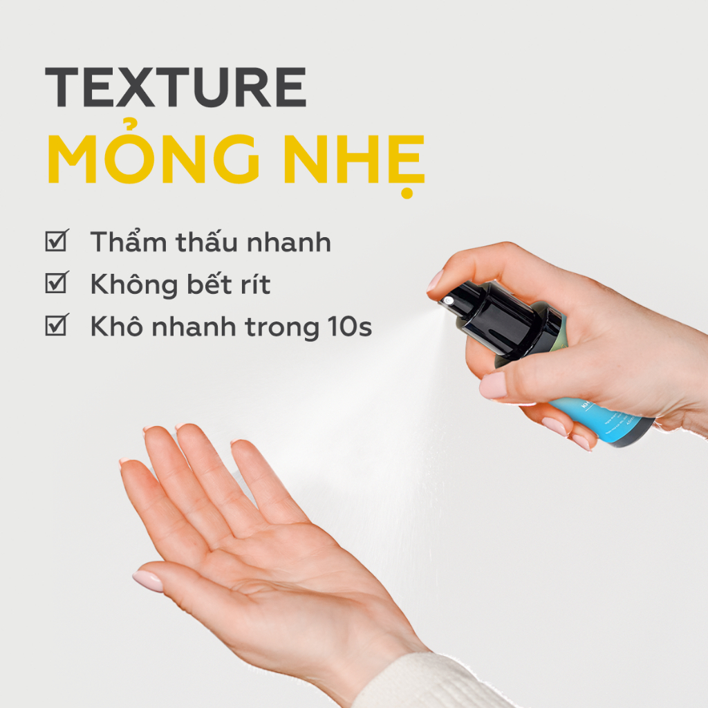 Xịt dưỡng trắng, mờ thâm sạm nách Niacinamide UMIHA thẩm thấu sâu giúp ngăn mùi hiệu quả 45ml