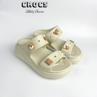 Dép quai ngang 2 quai cross đế cao, Dép Crocs nữ 2 quai Classic Sandal nhiều màu thời trang