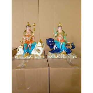 Tượng văn thù bồ tát, phổ hiền bồ tát cao 30cm