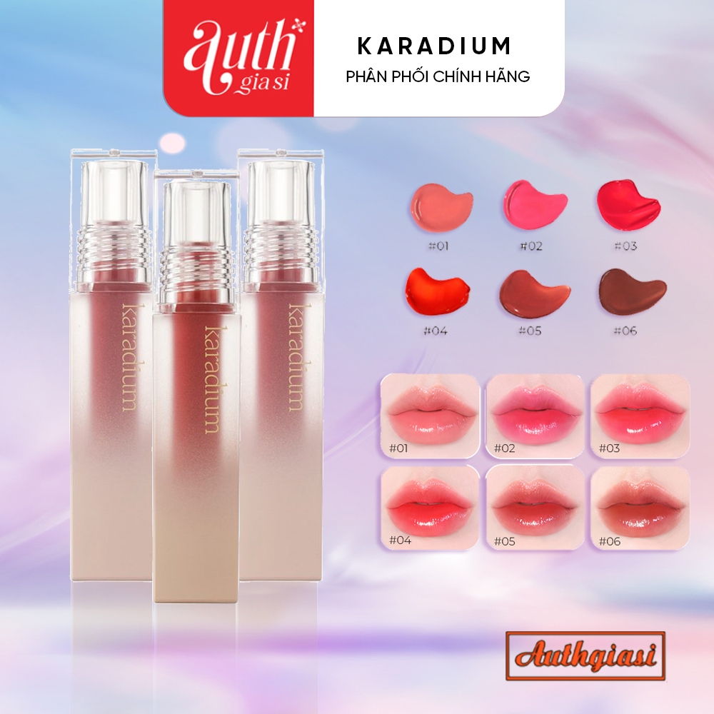 Son Kem Bóng Karadium Glassy Fitting Tint Dưỡng Ẩm Môi Siêu Xinh