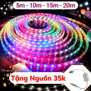[ Tặng nguồn ] Dây đèn Nháy Đuổi CHIP 2835  trang trí tết, đèn led trang trí, dây led đuổi
