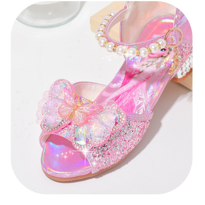 Giày công chúa Elsa cao gót cho bé gái 3-7 tuổi - mẫu mới 2024