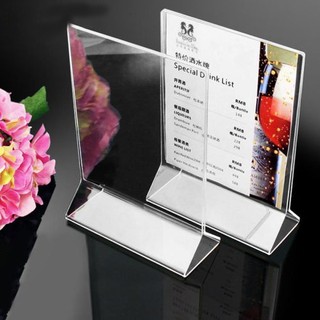 Standee menu mica a4, menu để bàn a5, a6 đế lùa 02 mặt, mica đài loan