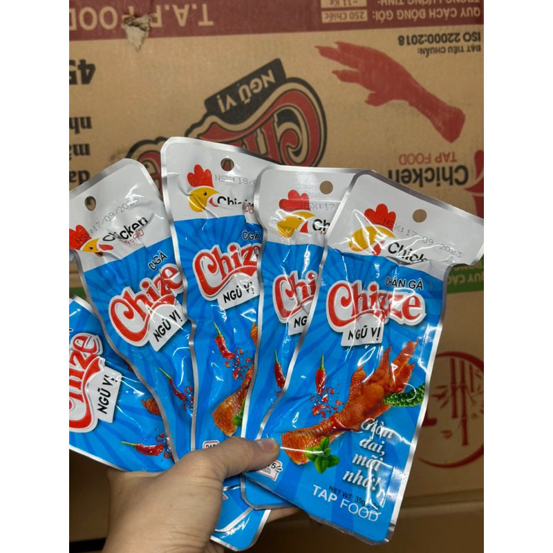 Combo 30 cái chân gà táp tứ xuyên 35gr + 40gr +35gr chize bao bì mới