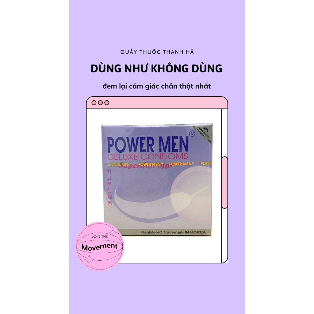 Bao cao su powermen superthin 3c