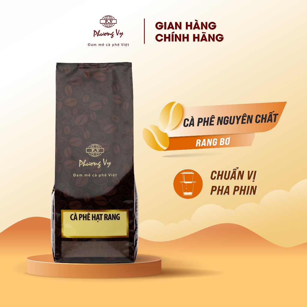 Cà Phê Rang Xay Arabica Đặc Biệt 500g hương gạo thơm, vị cân bằng, Phương Vy Coffee