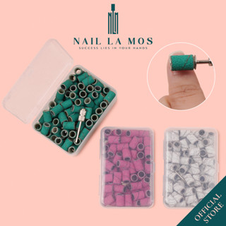 Hộp đầu mài giấy nhám chuyên dụng - Giấy mài móng nhám mịn, cuộn nhám bọc đầu mài (tặng kèm lõi đầu mài)