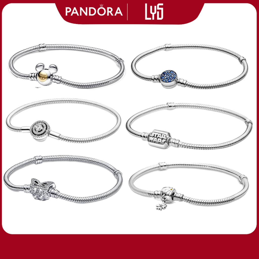 Vòng Tay bạc S925 Disney Khóa Mèo Cheshire Chain Bracelet Fullbox - Bạc S925