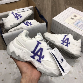 Giày mlb la xanh đế độn nam nữ, giày thể thao sneaker mlb la bản s.cấp full box bill