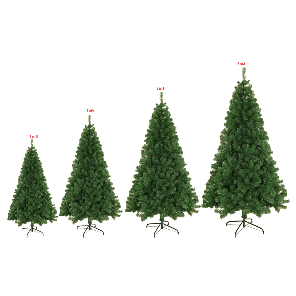 Cây thông Noel 1m5 chân sắt, tán dày 450 đầu cành, đường kính 85 cm, gần 4kg- Công nghệ Hàn Quốc
