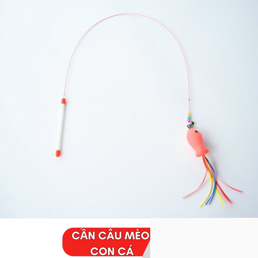Đồ Chơi Cần Câu Mèo Gắn Lông Vũ - Kích Thích Mèo Chơi Đùa Vận Động | Muchinshop
