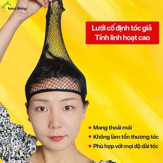 Lưới đội tóc giả BUNA trùm nguyên đầu;wig cap,lưới đội tóc giả màu đen cao cấp;Phụ kiện cho tóc giả