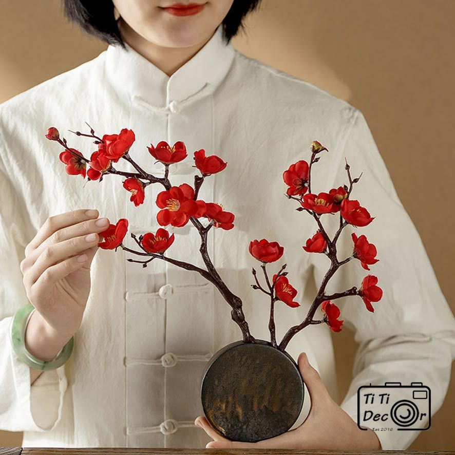 Cành Đào Decor, Hoa Giả Trang Trí Chụp Ẩnh Sản Phẩm, trang trí nhà cửa, cửa hàng TiTi decor