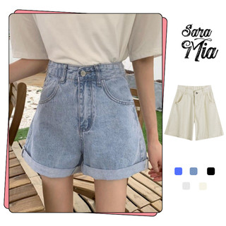 Quần short jean ngắn lưng cao sooc bò ngố ống rộng có túi JENNIE STORE S3