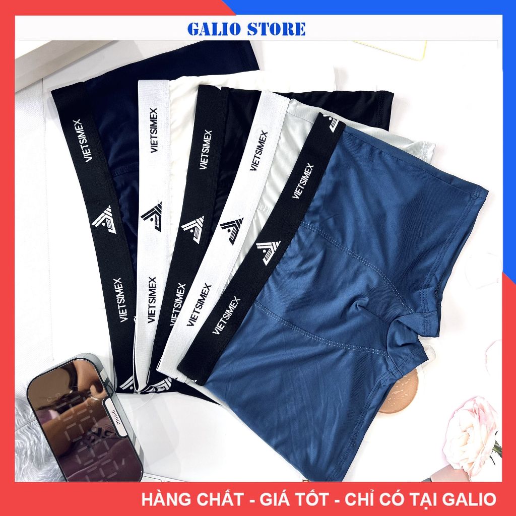 Quần lót nam boxer Vietsimex sịp đùi nam cao cấp co giãn kháng khuẩn - GALIO