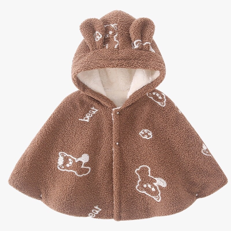 Áo Choàng Lót Lông Dành Cho Bé Trai Bé Gái Mùa Đông Mã T83