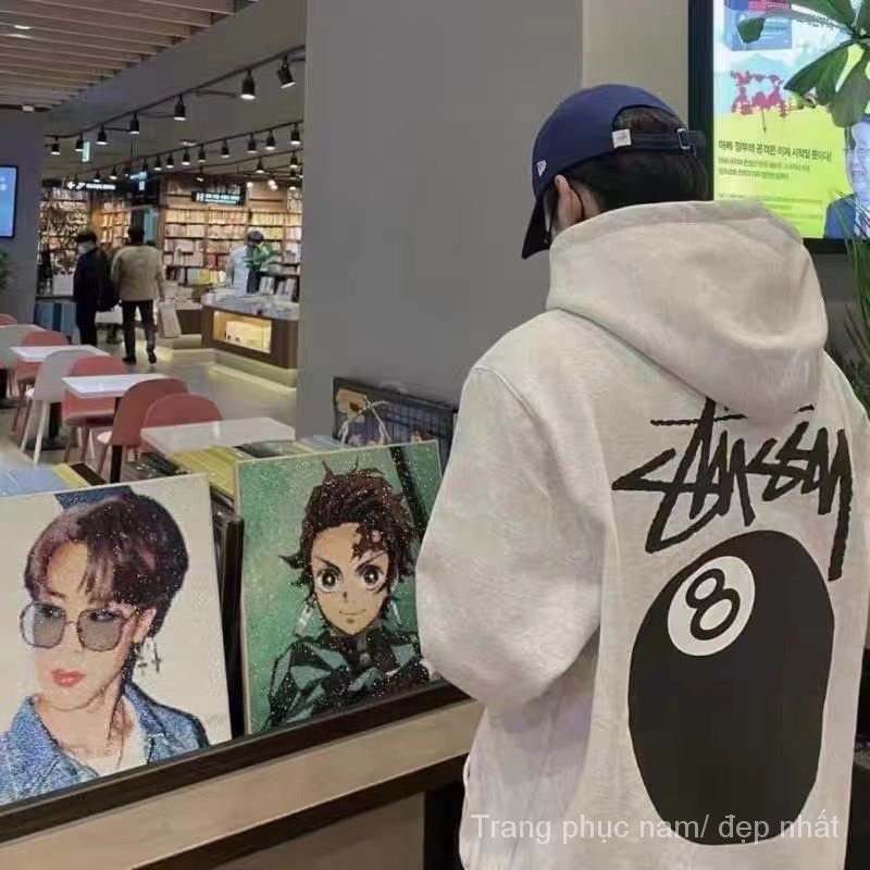 Áo Hoodie Nam Nữ, Áo Hoodie In Hình Chữ STUSSY, Hình Số 8 Kèm Mũ 2 Lớp Siêu Hot