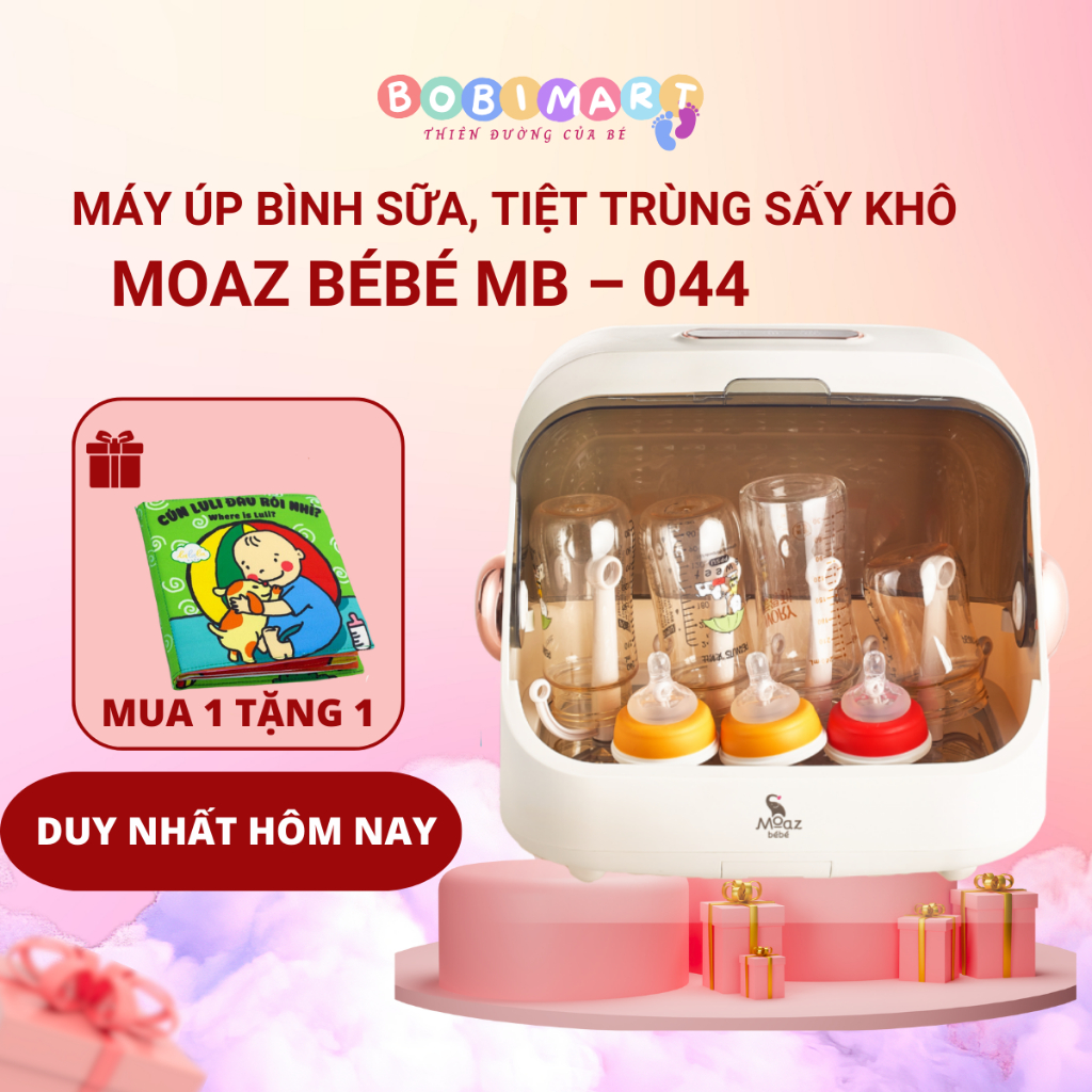 Máy Úp Bình Sữa Tiệt Trùng Sấy Khô Tia UVC Moaz Bebe MB044