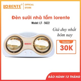 Đèn sưởi nhà tắm 2 bóng lorente lt - 5622