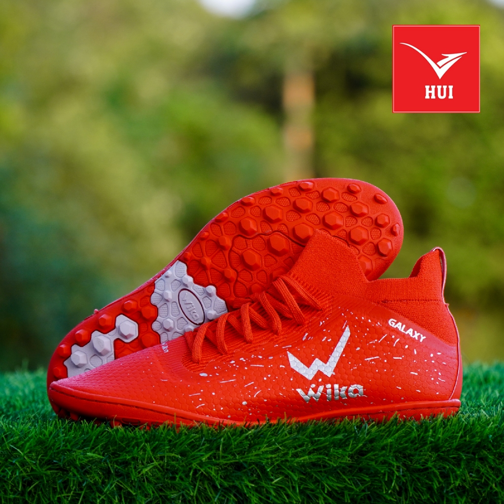 Giày Đá Bóng Wika Galaxy Light TF Chính Hãng Mới Nhất Cho Nam, Khâu Full Đế,Tặng Bình Xịt + Tất Dệt Kim + Băng Cuốn Chân