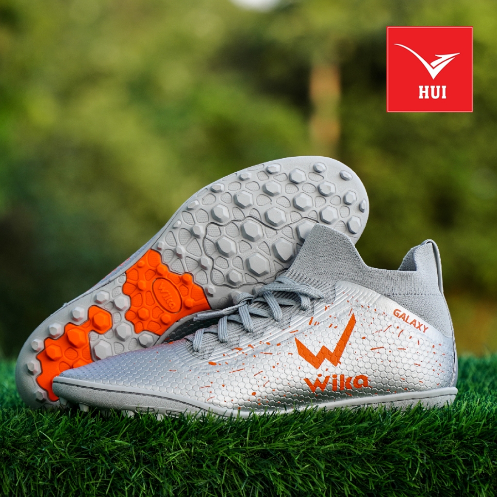 Giày Đá Bóng Wika Galaxy Light TF Chính Hãng Mới Nhất Cho Nam, Khâu Full Đế,Tặng Bình Xịt + Tất Dệt Kim + Băng Cuốn Chân