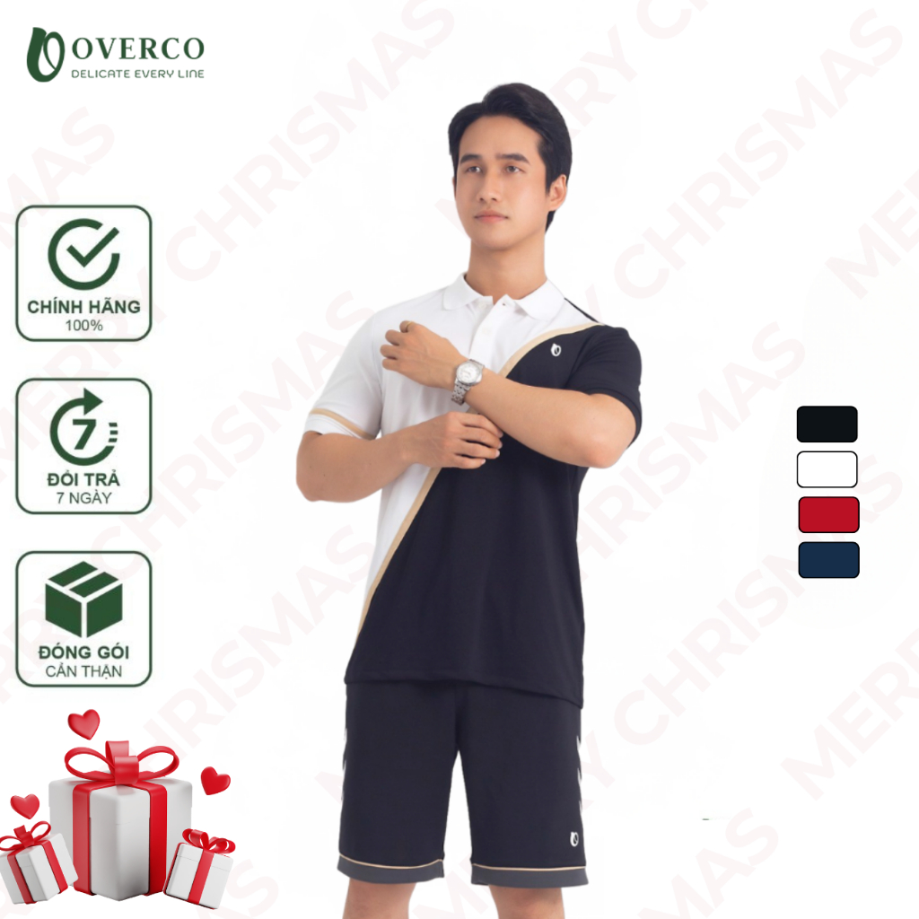 Bộ Quần Áo Thể Thao Nam Sport OVERCO Cao Cấp Chất Vải Cá Sấu Mềm Mịn Thoáng Mát Co Giãn 4 Chiều