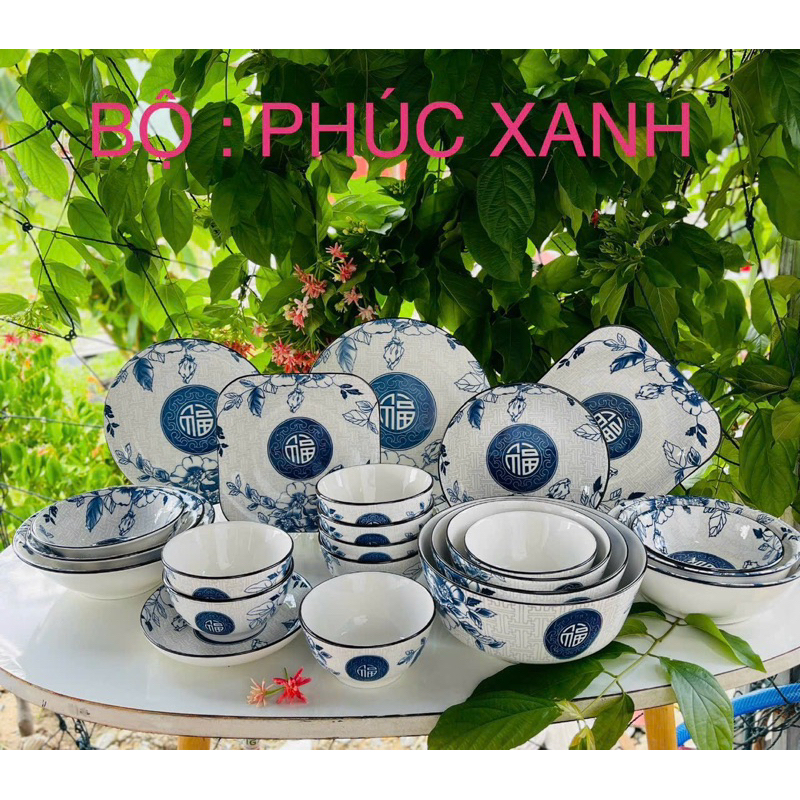 DĨA TRÒN GỐM SỨ HOA VĂN 4D CHỮ PHÚC - SIZE 6,7,8,9