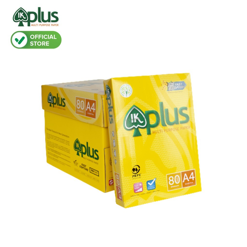 Combo 5 ream giấy A4 80 gsm IK Plus-02  - Hàng nhập khẩu Indonesia