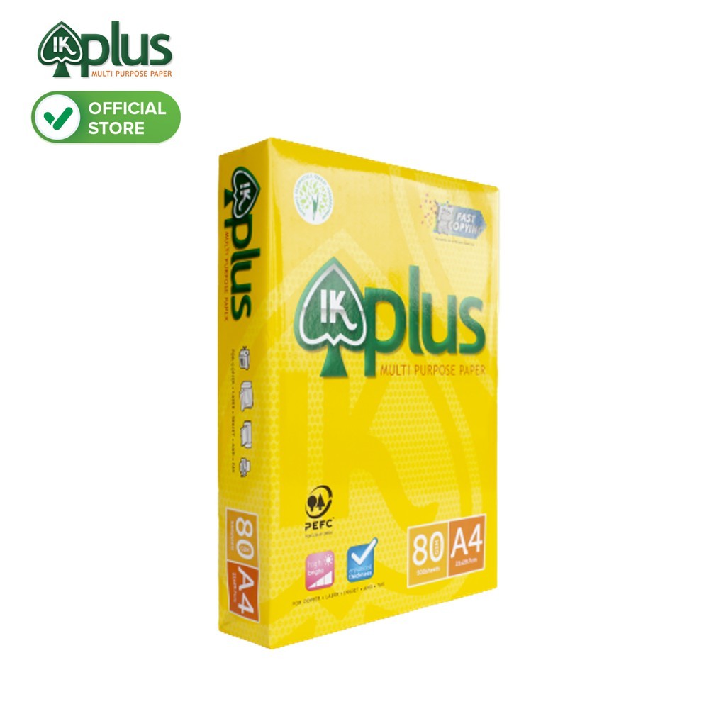 Combo 5 ream giấy A4 80 gsm IK Plus-02  - Hàng nhập khẩu Indonesia