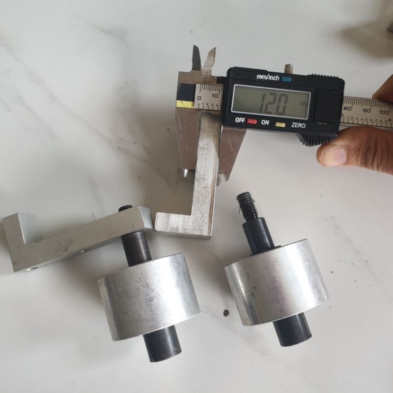 Rulo con lăn nhôm có đế dài 30mm đường kính 44 mm2 vòng bi nsk 6901 japan chế mài nhám