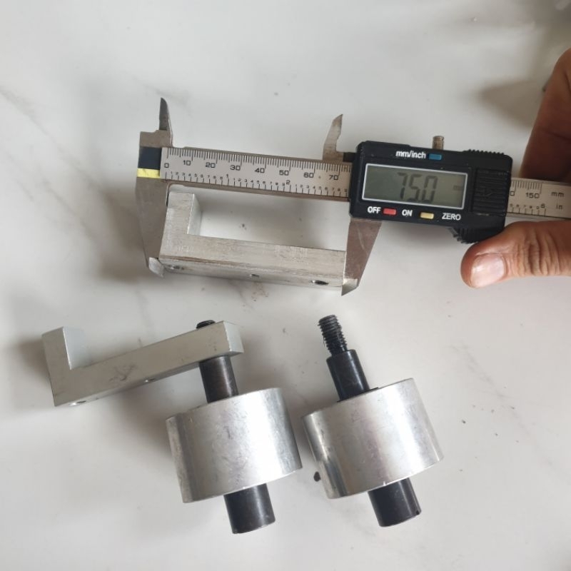 Rulo con lăn nhôm có đế dài 30mm đường kính 44 mm2 vòng bi nsk 6901 japan chế mài nhám