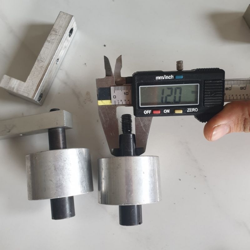 Rulo con lăn nhôm có đế dài 30mm đường kính 44 mm2 vòng bi nsk 6901 japan chế mài nhám