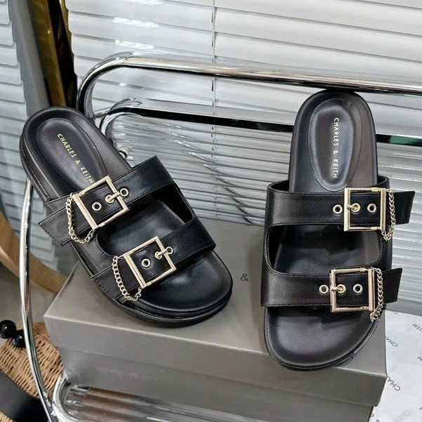 Dép nữ quai ngang đế cao SL-CK21 bản fullbox sang chảnh