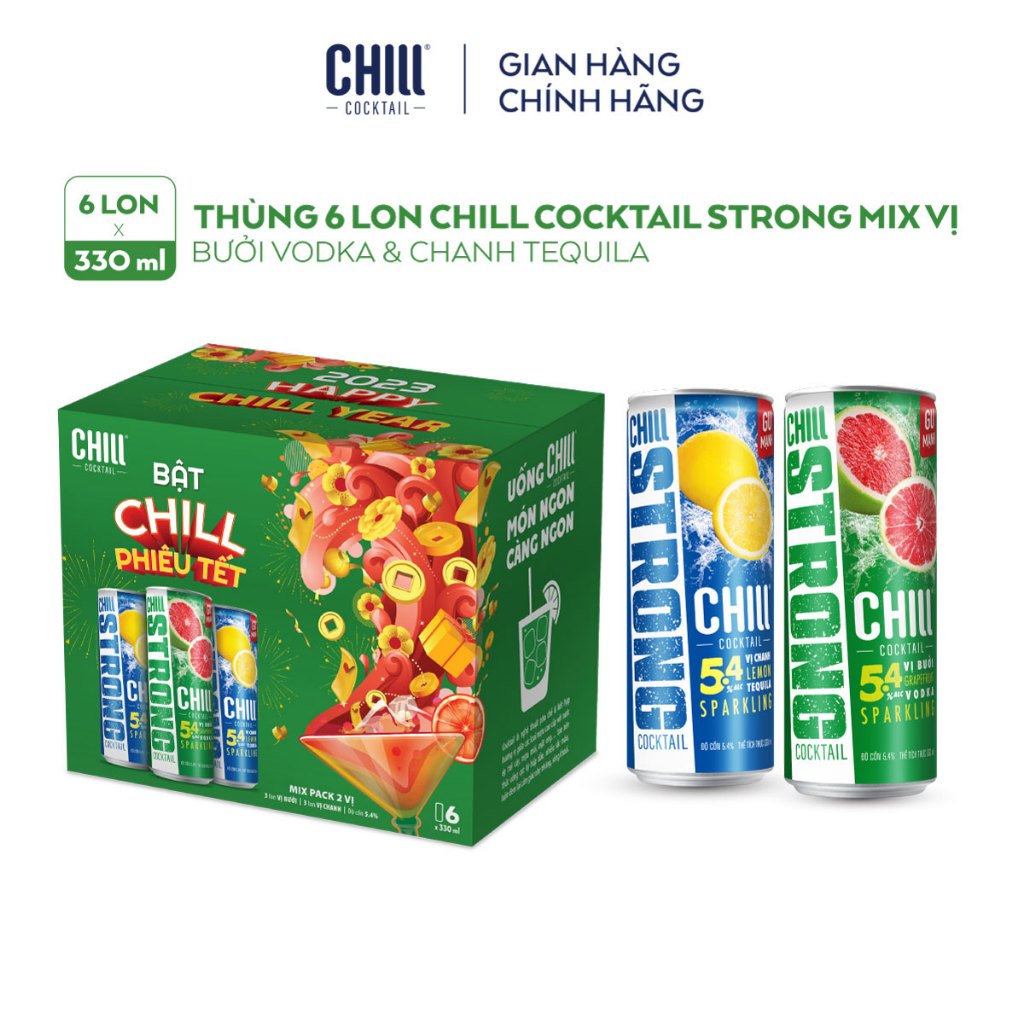 Thùng 6 lon Chill Cocktail Strong (330ml/lon)