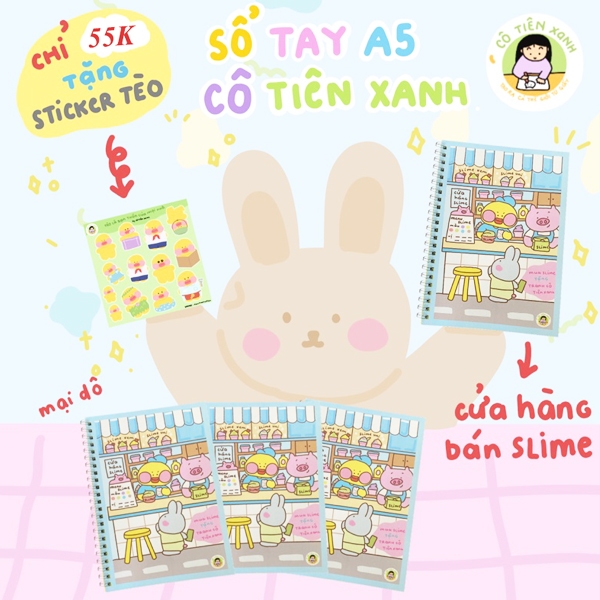 Sổ Tay Cô Tiên Xanh - Kèm STICKER Bé Tèo Đáng Yêu