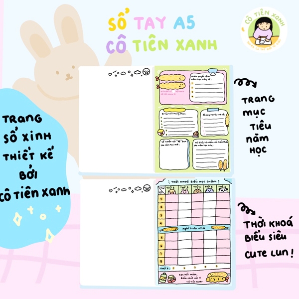 Sổ Tay Cô Tiên Xanh - Kèm STICKER Bé Tèo Đáng Yêu