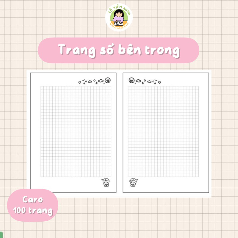 Sổ Tay Cô Tiên Xanh - Kèm STICKER Bé Tèo Đáng Yêu