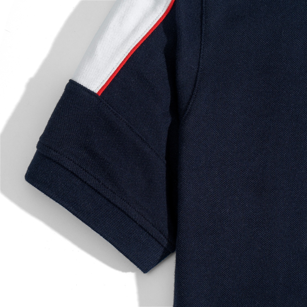 Áo Thun Nam Cao Cấp Polo Xanh Đen In Bông Tuyết BY COTTON NEW 2023