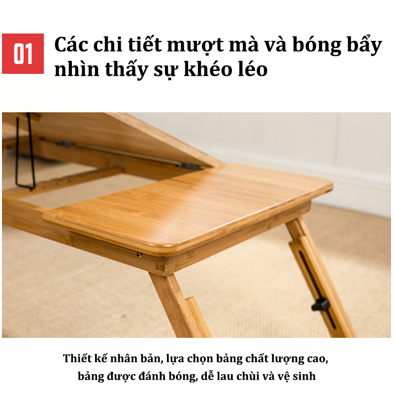 CHÀO Bàn máy tính gấp để sử dụng trên giường Thông Minh Nhật bàn bàn gấp có khay chống trượt máy