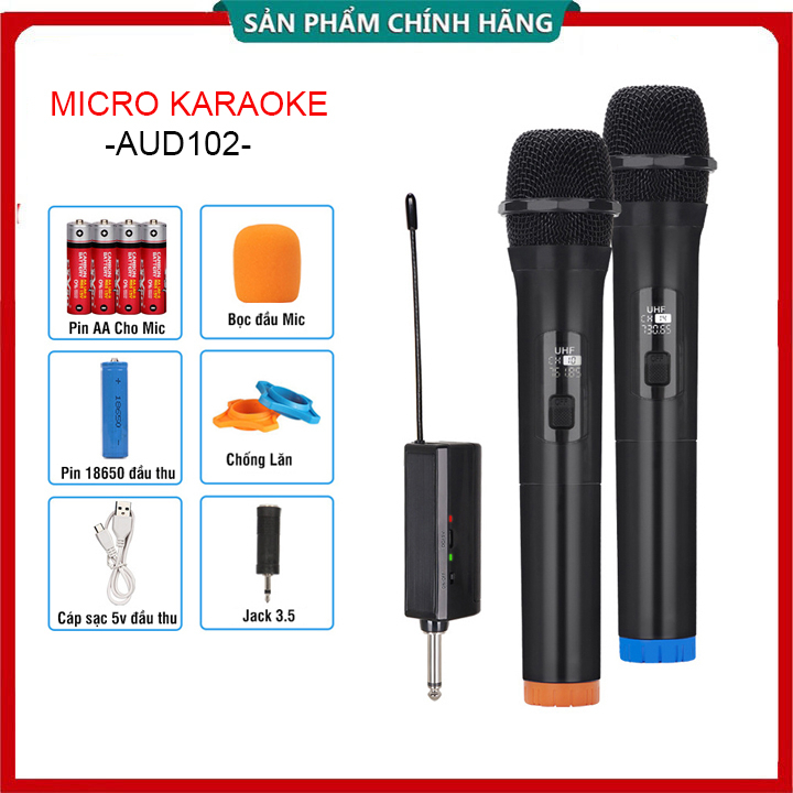 Bộ Micro Không dây Karaoke ONTEKCO MF334 | MF333 | MU02 Micro hát Karaoke với mọi Amply & Loa kéo & Vang