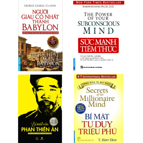 Sách-Combo 4Q Người Giàu Có Nhất Thành Babylon-Sức Mạnh Tiềm Thức-Bí Mật Của PHAN THIÊN ÂN-Bí Mật Tư Duy Triệu Phú