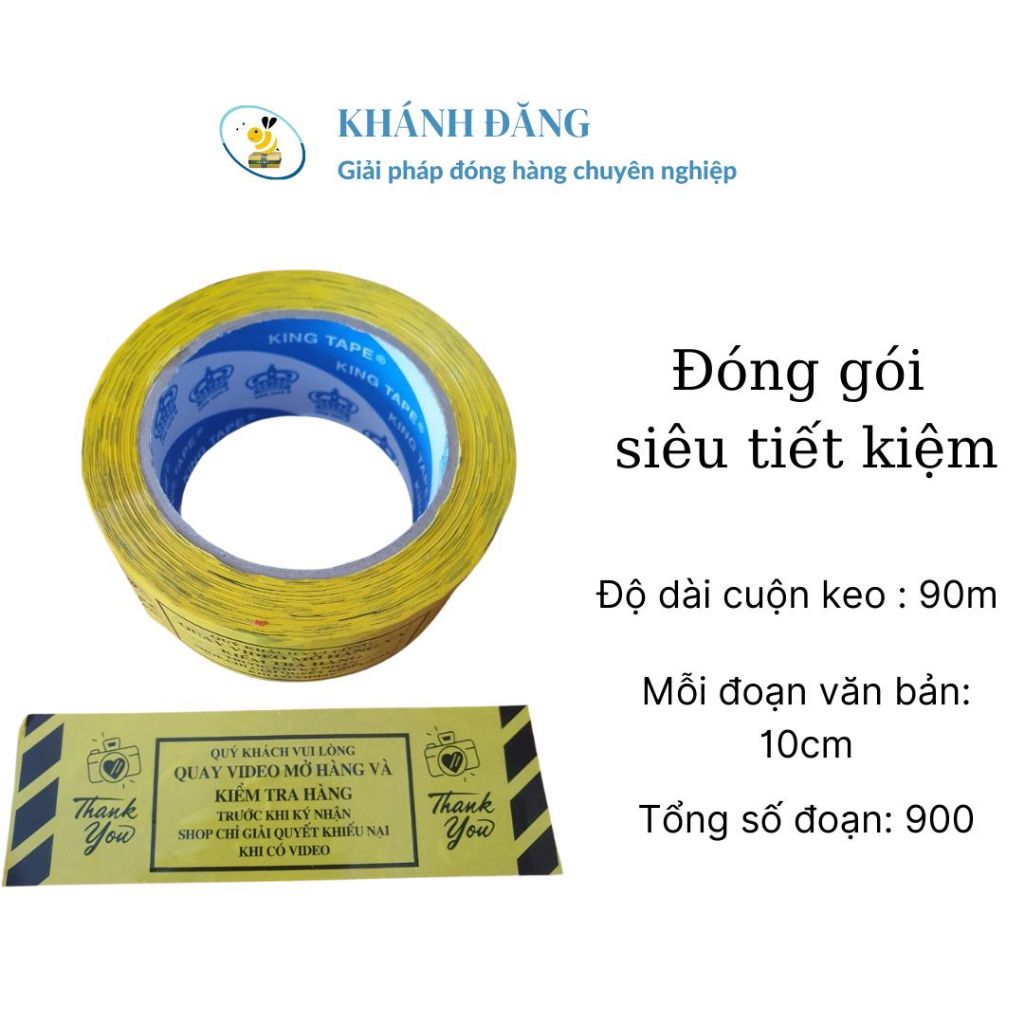 Băng keo sticker chữ QUAY VIDEO khi mở hàng băng dính sticker niêm phong gói hàng đẹp mắt ấn tượng