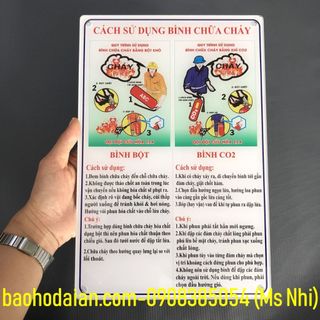 Bảng mica hướng dẫn sử dụng bình chữa cháy