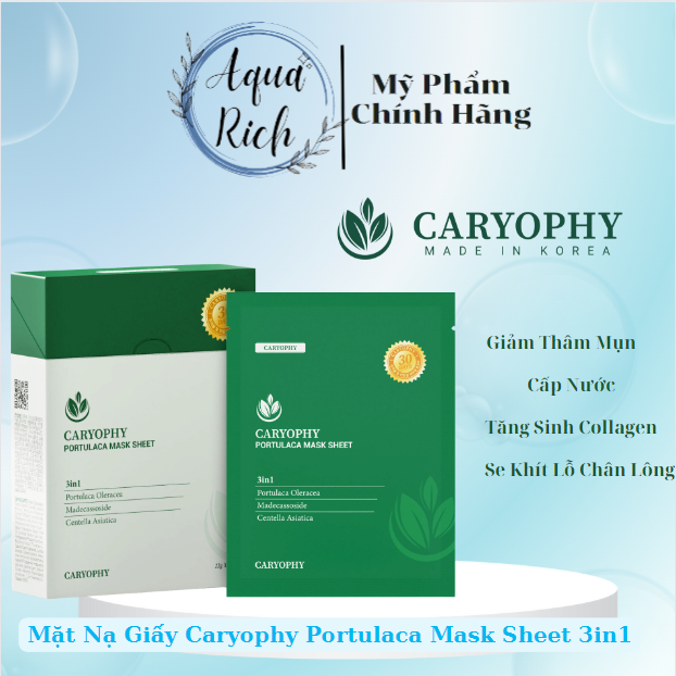 Mạt Nạ Giảm Mụn Chuyên Sâu Caryophy - Miếng Lẻ